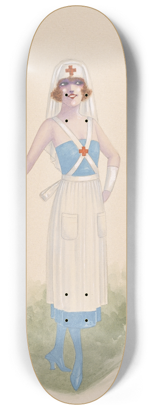 Will R. Barnes - The Nurses, 70 8.25 inch art skate deck
