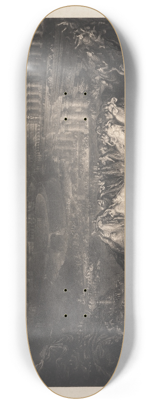 John Martin - The Fall of Ninevah 8.25 inch art skate deck