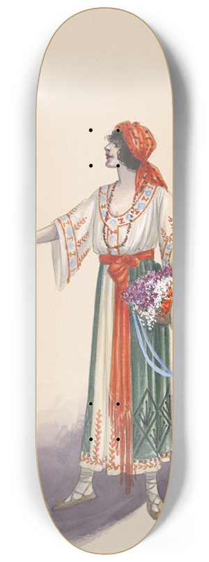 Will R. Barnes - Womans costume 8.25 inch art skate deck