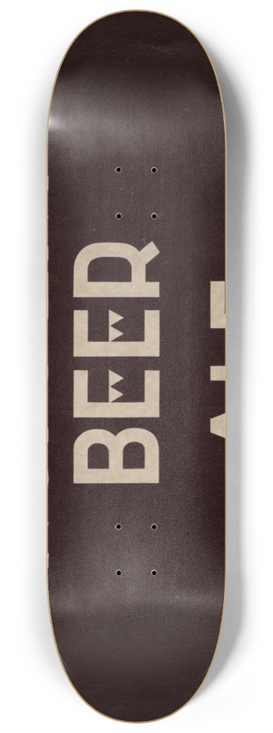 Winold Reiss - Stylized logo for Ruppert Beer 8.25 inch art skate deck