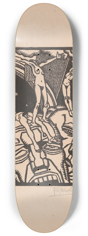 Winold Reiss - Untitled woodcut print 8.25 inch art skate deck