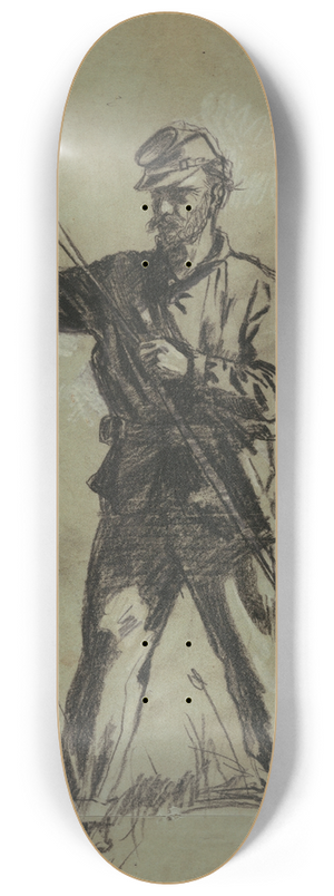 Winslow Homer - Cavalry Soldier Loading a Rifle 8.25 inch art skate deck