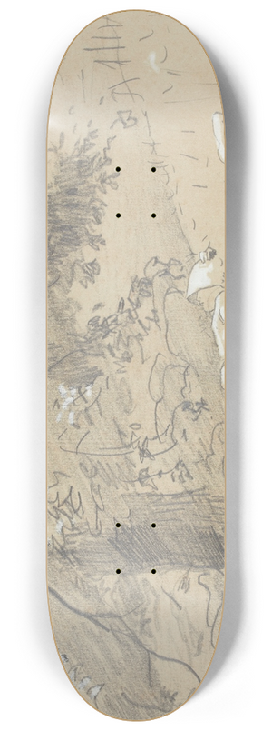 Winslow Homer - Shepherdess Resting Under a Tree 8.25 inch art skate deck