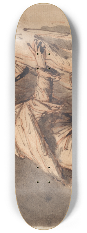 John Michael Rysbrack - Penitent Magdalene 8.25 inch art skate deck