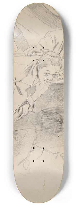 Winslow Homer - Study for Army Boots (verso) 8.25 inch art skate deck