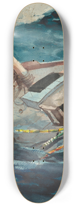 Winslow Homer - Study For the Gulf Stream 8.25 inch art skate deck