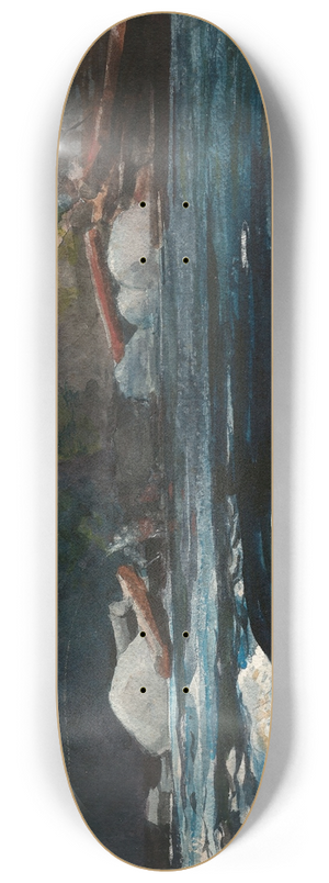 Winslow Homer - The Rapids, Hudson River, Adirondacks 8.25 inch art skate deck
