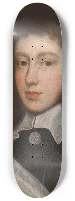 John Michael Wright - Portrait of Robert, Lord Bruce, Later 2nd Earl of Elgin And 1st Earl of Ailesbury 8.25 inch art skate deck