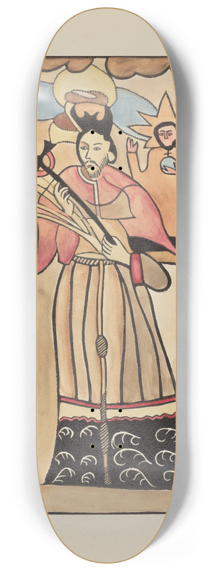 American 20th Century - Plate 40 St. John Nepomuk From Portfolio Spanish Colonial Designs of New Mexico 8.25 inch art skate deck American 20th Century - Plate 40 St. John Nepomuk From Portfolio Spanish Colonial Designs of New Mexico 8.25 inch art skate deck