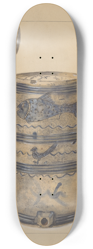 Yolande Delasser - Wine Cask 8.25 inch art skate deck