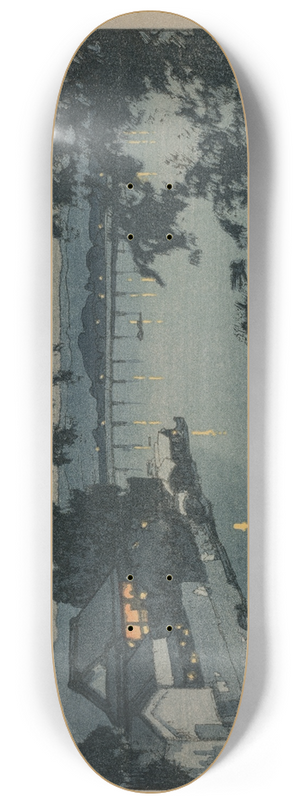Yoshida Hiroshi - Evening on the Chikugo River 8.25 inch art skate deck
