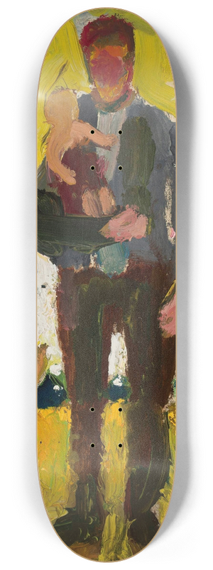 Zygmunt Waliszewski - Man with children 8.25 inch art skate deck