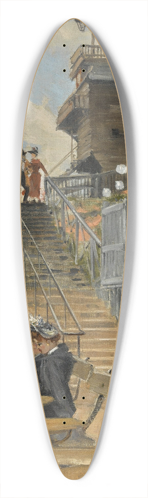 Frank Myers Boggs - Le moulin de la galette 39.3 inch art pintail longboard deck
