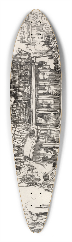 Frank Wilcox - The Omnibus 39.3 inch art pintail longboard deck