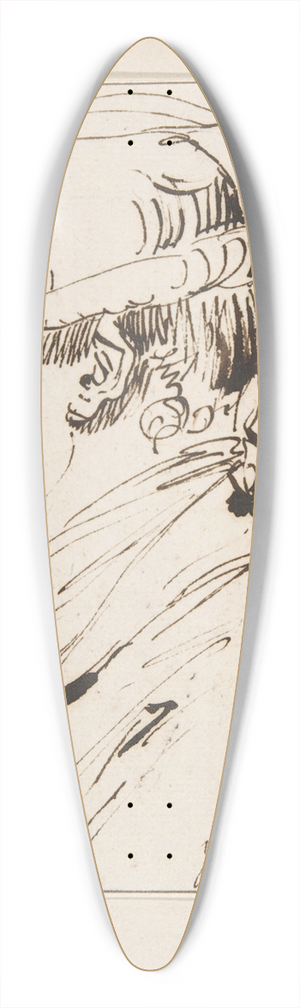 Franois-Andr Vincent - Pierre-Charles Jombert 39.3 inch art pintail longboard deck