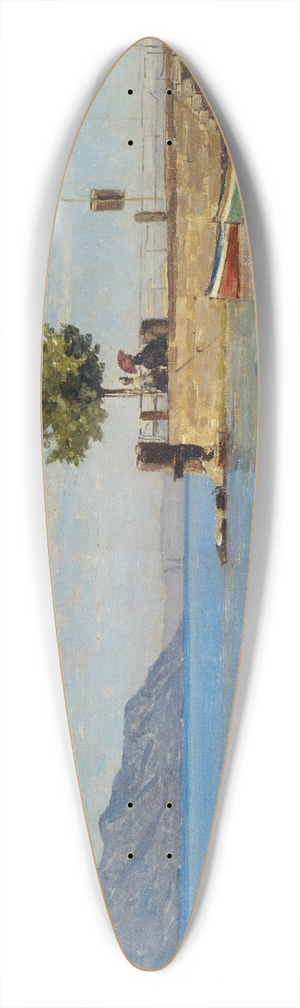 Franois Bocion - The Pier At Territet 39.3 inch art pintail longboard deck