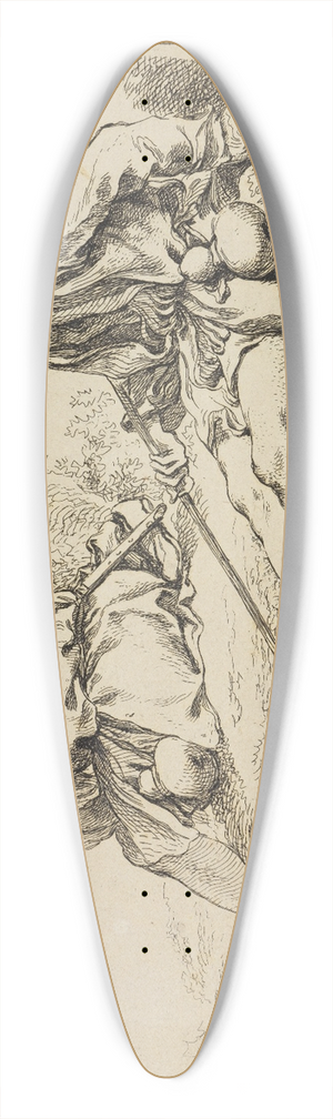 Franois Boucher - Figure studies 39.3 inch art pintail longboard deck