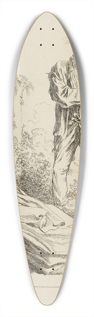 Franois Boucher - Figure studies 39.3 inch art pintail longboard deck
