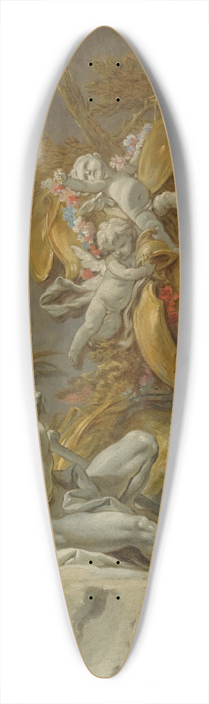 Franois Boucher - Fountain Study 39.3 inch art pintail longboard deck