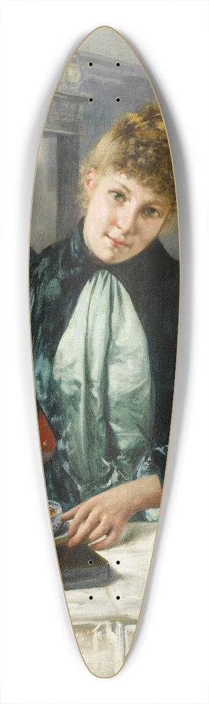 Franois Brunery - Tea Time 39.3 inch art pintail longboard deck