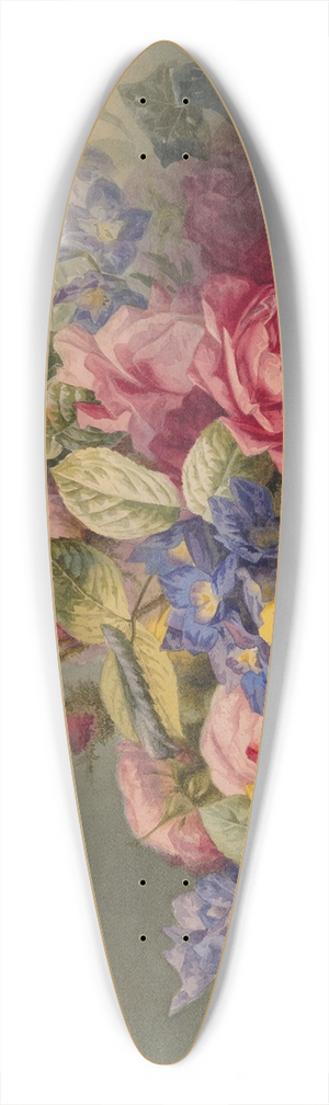 Franois Charette - Still Life with Flowers 39.3 inch art pintail longboard deck