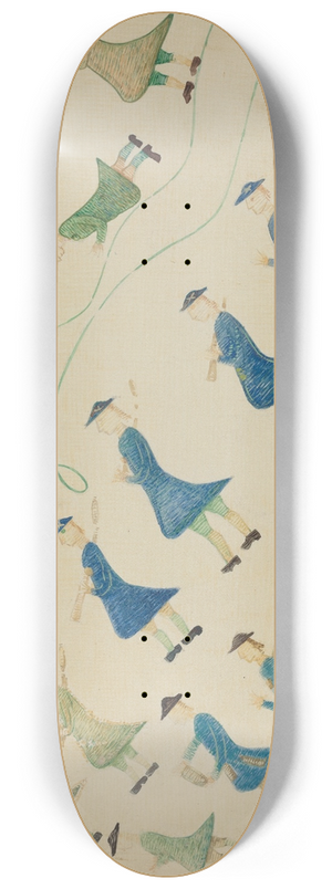 John Oster - Crewel Embroidery 8.25 inch art skate deck