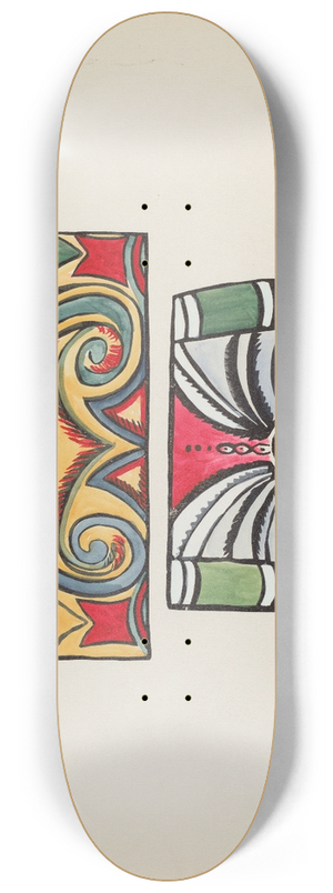 American 20th Century - Plate 49  Miscellaneous Design  From Portfolio Spanish Colonial Designs of New Mexico 8.25 inch art skate deck