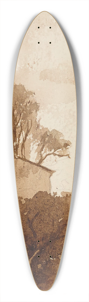 Franois-Marius Granet - Paysage avec un clocher 39.3 inch art pintail longboard deck