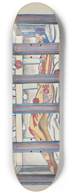 American 20th Century - Plate 4  Christ in the Sepulchre  From Portfolio Spanish Colonial Designs of New Mexico 8.25 inch art skate deck