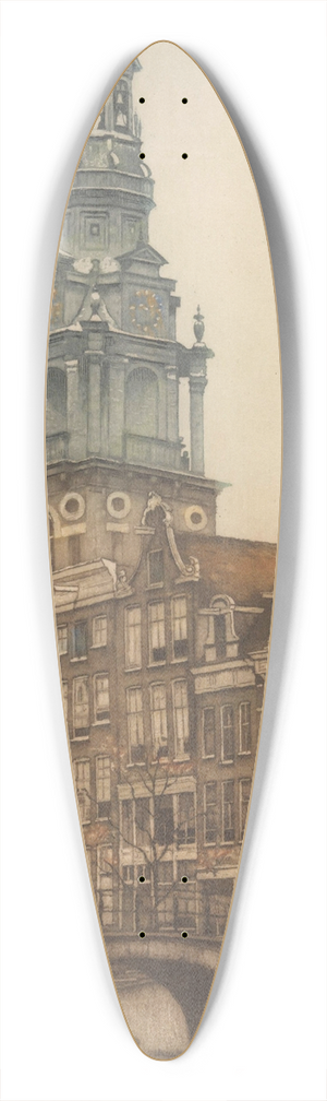 Frans Everbag - Zuiderkerk in Amsterdam 39.3 inch art pintail longboard deck