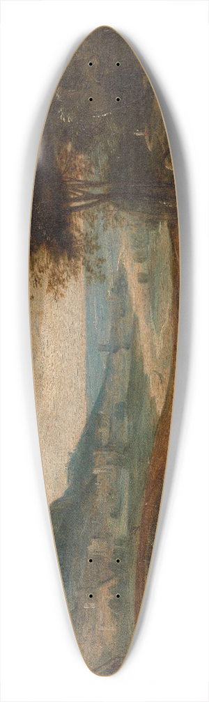 Frans Mostaert - Landscape with the Good Samaritan 39.3 inch art pintail longboard deck