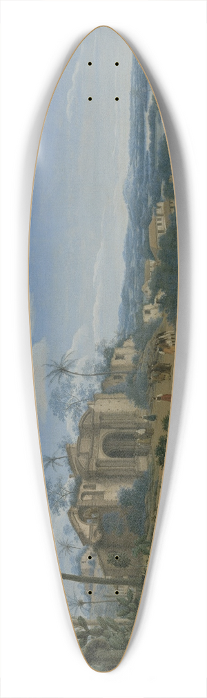 Frans Post - View of Olinda, Brazil 39.3 inch art pintail longboard deck