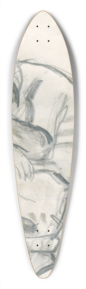 Frans Smissaert - Vooroverzittende vrouw, huilend 39.3 inch art pintail longboard deck