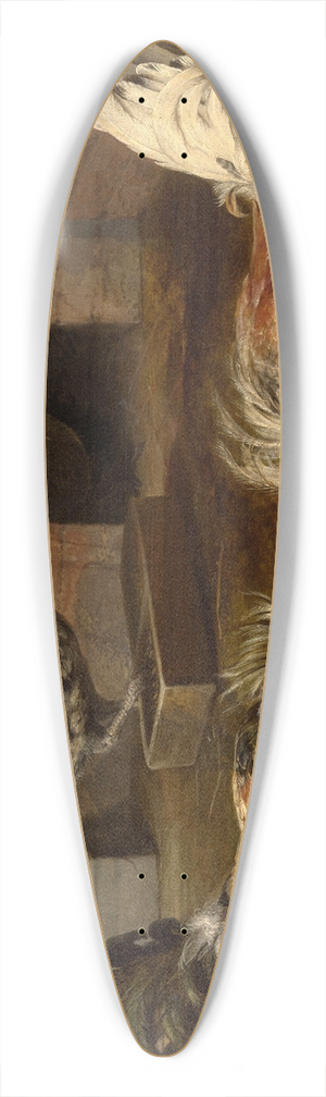 Frans Snijders - Fighting Cocks 39.3 inch art pintail longboard deck