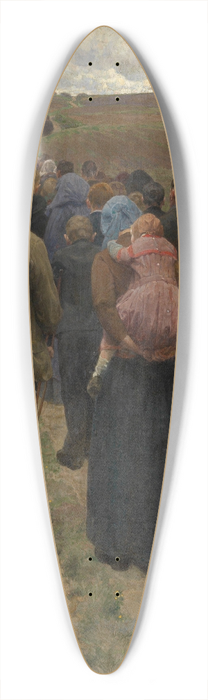 Frans Van Leemputten - Pilgrims at the Moor 39.3 inch art pintail longboard deck