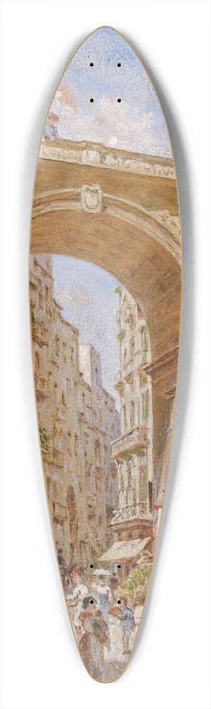 Franz Alt - Neapel Chiaia-Brcke 39.3 inch art pintail longboard deck