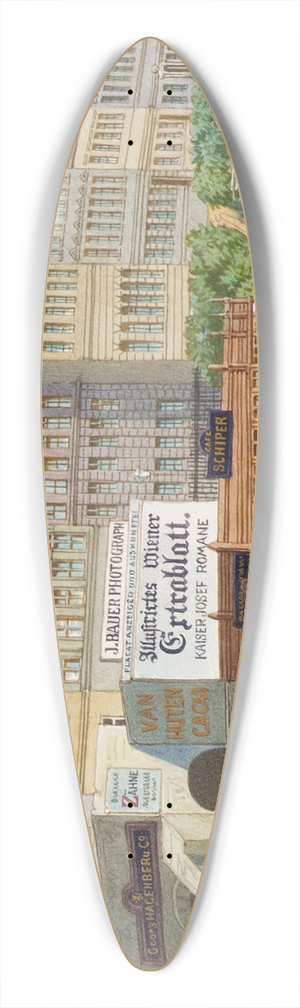 Franz Gerasch - Das Schottentor und die Mlkerbastei in Wien 39.3 inch art pintail longboard deck