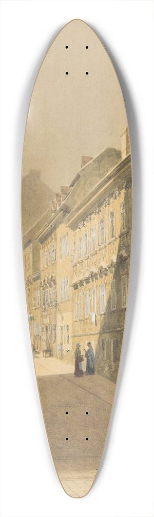 Franz Kopallik - A Motif from Vienna 39.3 inch art pintail longboard deck