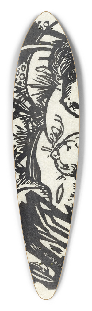 Franz Marc - Animal legend 39.3 inch art pintail longboard deck