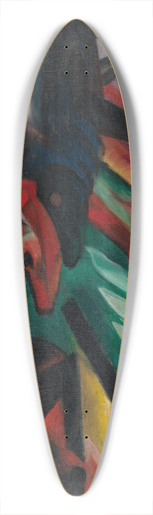 Franz Marc - Die Wlfe (Balkankrieg) [The Wolves (Balkan War)] 39.3 inch art pintail longboard deck