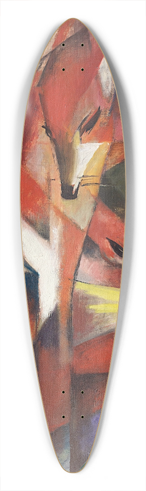 Franz Marc - The Foxes 39.3 inch art pintail longboard deck