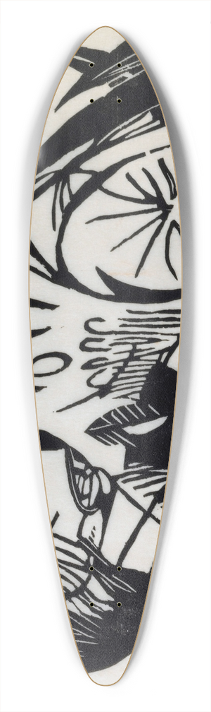 Franz Marc - Tiger 39.3 inch art pintail longboard deck