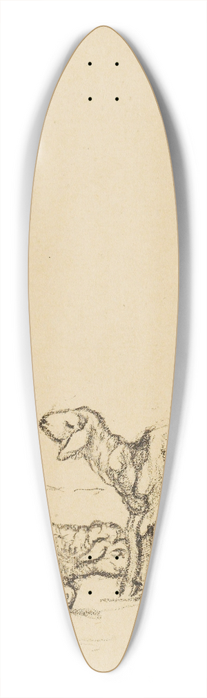 Franz Marc - Zwei Lmmer 39.3 inch art pintail longboard deck