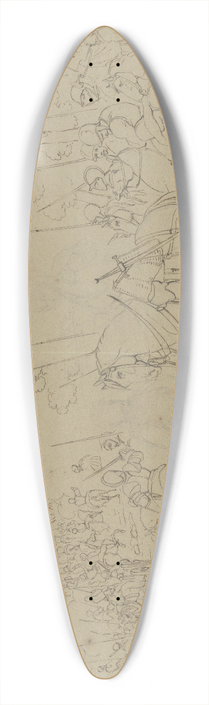 Franz Pforr - Battle procession 39.3 inch art pintail longboard deck