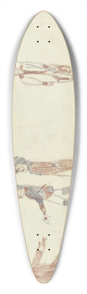 Franz Pforr - Ein Bote berbringt einem Sitzenden einen Brief, daneben ein Soldat 39.3 inch art pintail longboard deck