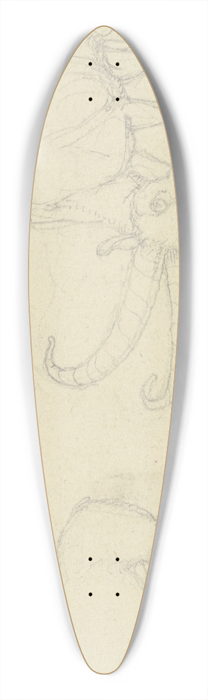 Franz Pforr - Ein Hirsch und ein Steinbock, der sich reibt 39.3 inch art pintail longboard deck