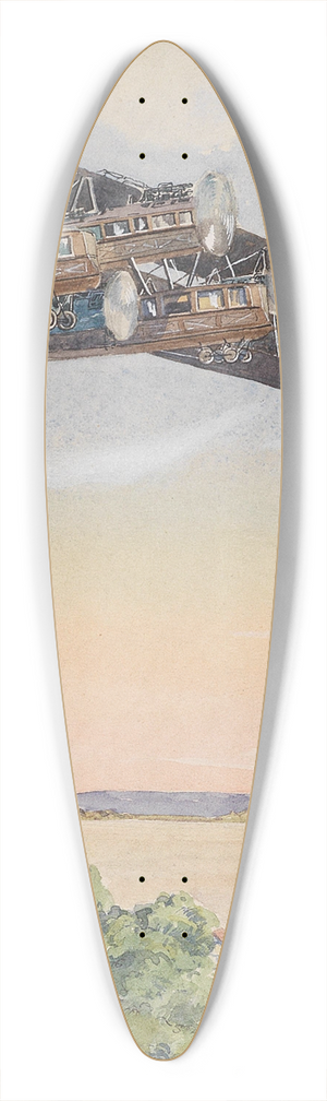 Franz Poledne - Doppeldecker-Flugshow 39.3 inch art pintail longboard deck