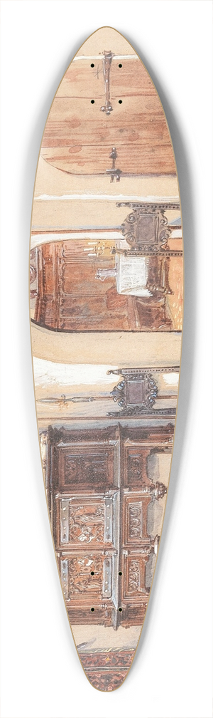 Franz Poledne - Interieur 39.3 inch art pintail longboard deck