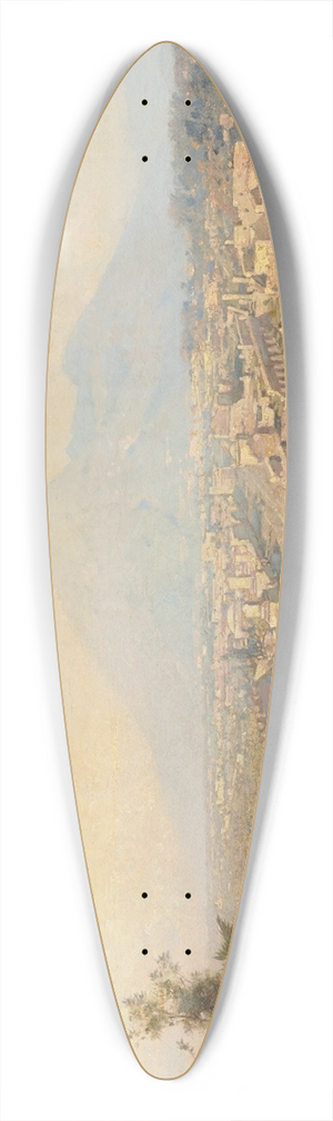 Franz Richard Unterberger - Figures on a Hill Overlooking Pompeii 39.3 inch art pintail longboard deck