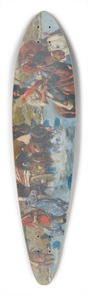 Franz Roubaud - Cossacks Crossing A Ford 39.3 inch art pintail longboard deck